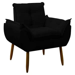 Poltrona Decorativa Opala Preto - Image 1