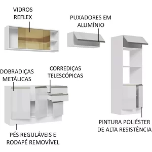 Cozinha Completa Mdf Acordes Armário Balc Fbb - Image 6