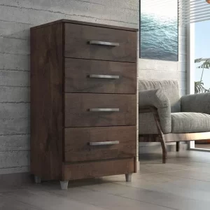 Comoda Flavia 4gav - Chocolate - Image 4