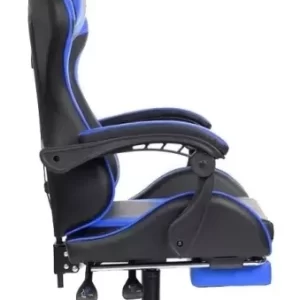 Cadeira Gamer Pctop Racer 1006 gamer ergonômica preta e azul com estofado de couro sintético - Image 5