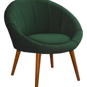 Poltrona Moderna Confortável Sofisticada Luxo - Verde - Image 1