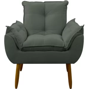 Poltrona Decorativa Opala Cinza-escuro - Image 3