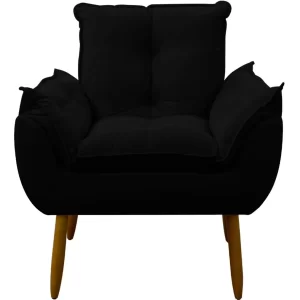 Poltrona Decorativa Opala Preto - Image 3