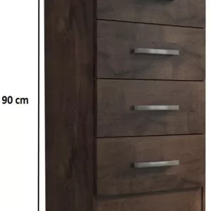 Comoda Flavia 4gav - Chocolate - Image 2