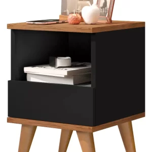 Mesa De Cabeceira Retrô Preto - Image 1