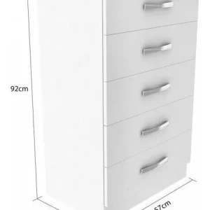 Cômoda 5 Gavetas Fellicci Branco - Image 3