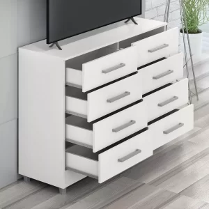 Comoda Raissa 8 Gav - Branco - Image 3