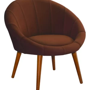 Poltrona Moderna Confortável Sofisticada Luxo - Terracota - Image 1
