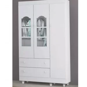 Guarda-roupa De Bebê 3 Portas 2 Gavetas - Image 1