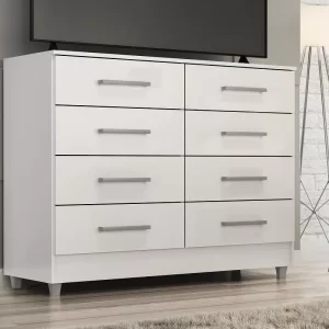 Comoda Raissa 8 Gav - Branco - Image 1