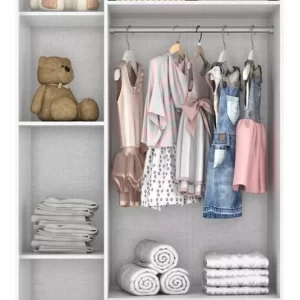 Guarda Roupa De Bebe 3 Portas 2 Gavetas 2 Nichos - Image 6