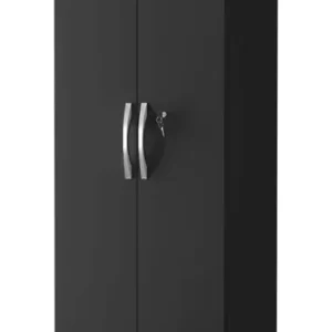 Armário Multiuso 2 Portas Com Chave Chicago-Preto - Image 3