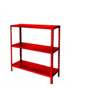 Estante Aço Multi-uso 25cm 3 Prateleiras Vermelho