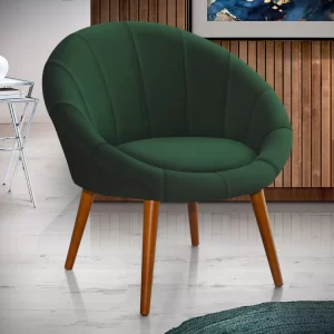 Poltrona Moderna Confortável Sofisticada Luxo - Verde - Image 3