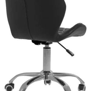 Cadeira de escritório Império Slim ergonômica preta com estofado de couro sintético - Image 4