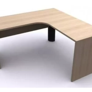 Mesa Delta L Estação Trabalho Escritório 140x140 - Marrom - Image 1
