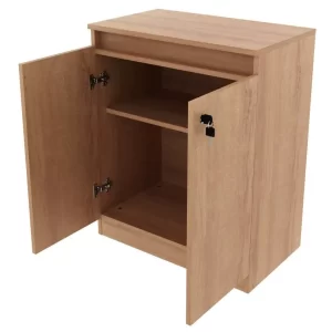 Balcão Para Escritório Com Chave 2 Portas - Amêndoa - Image 2