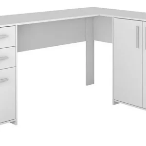 Escrivaninha Mesa office NT 2005 MDP de 1230mm x 740mm x 450mm x 1570mm branco-new - Image 2
