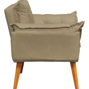 Poltrona Decorativa Amamentação Cadeira Reforçada - Nude - Image 4