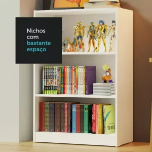 Estante Livreiro Com 3 Nichos - Branco - Image 4