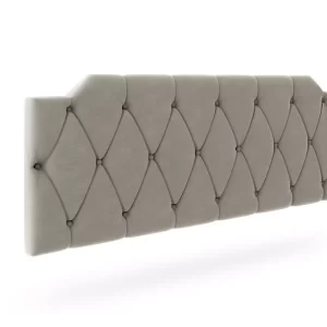 Cabeceira Estofada Kelly P/ Cama Box Suede - Bege - Image 5