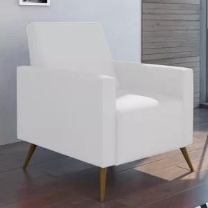 Poltrona Decorativa Pés Palito Branco - Image 2
