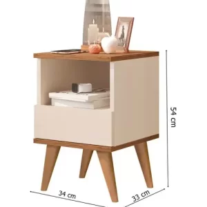 Mesa De Cabeceira Retrô Off - Image 3