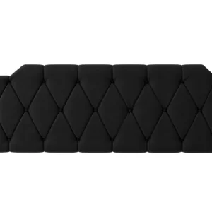 Cabeceira Estofada Kelly P/ Cama Box Suede - Preto - Image 2