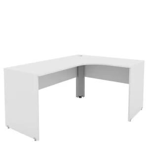 Mesa Delta L Estação Trabalho Escritório 140x140 - Branco - Image 1
