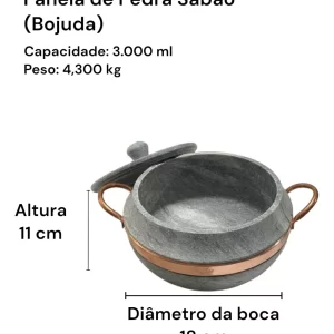 Jogo De Panelas De Pedra Sabão São José 3 Pçs - DIRETO DA FÁBRICA - Image 4