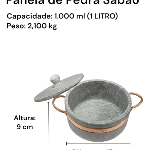 Jogo Panelas Pedra Sabão Duráveis + Panela Pressão De Pedra - DIRETO DA FÁBRICA - Image 6