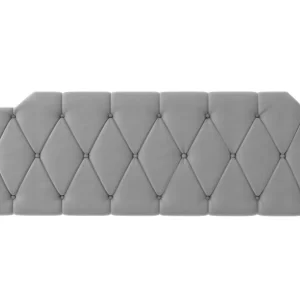 Cabeceira Estofada Kelly P/ Cama Box Suede - Cinza - Image 3