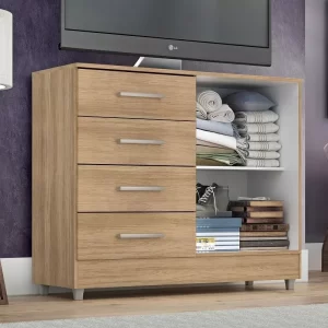 Comoda Gisele 4 Gavs 2 Portas - Teka Madrid - Image 2