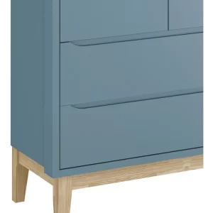 Guarda Roupa Bebe Menino 2 Portas Classic Azul Natural - Image 2