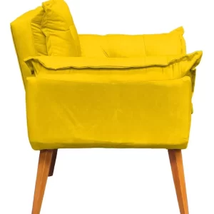 Poltrona Decorativa Amamentação Cadeira Reforçada - Amarelo - Image 4