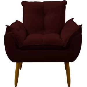 Poltrona Decorativa Opala Bordô - Image 3