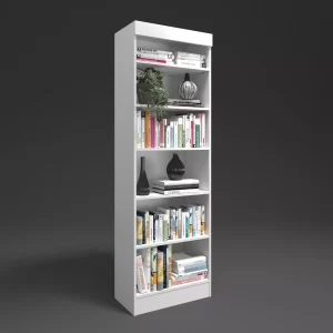 Estante Organizador Multiuso De Madeira Branco - Image 3