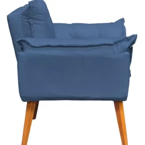 Poltrona Decorativa Amamentação Cadeira Reforçada - Azul-marinho - Image 4