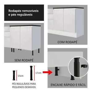 Cozinha Completa Mdf Acordes Armário Balc Fbb - Image 7