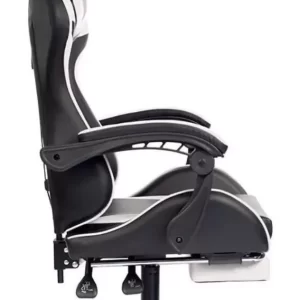 Cadeira Gamer Pctop Racer 1006 gamer ergonômica preta e branco com estofado de couro sintético - Image 2