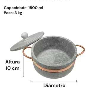 Jogo Panelas Pedra Sabão Duráveis + Panela Pressão De Pedra - DIRETO DA FÁBRICA - Image 5
