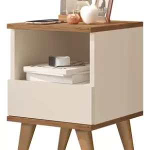 Mesa De Cabeceira Retrô Off - Image 1