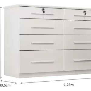 Comoda Monza 8 Gav - Branco - Image 2
