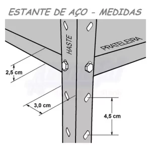 Estante / Armario De Aço 30cm 5 Bandejas Cinza Suporta 120kg - Image 4
