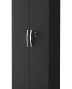 Armário Multiuso 2 Portas Escritório Preto - Image 5