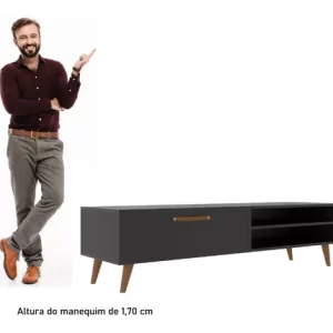 Rack Para Tv Até 50 Polegadas Pés Palito Retrô - Image 6