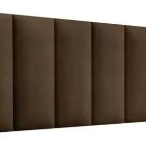 Painel Cabeceira Cama Casal Box Estofada - Marrom Suede - Image 3