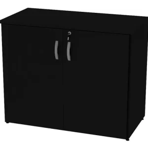 Armário Para Escritório Baixo Fechado - Preto - Image 2