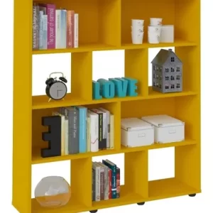 Estante Para Livros Book Nicho Organizador Amarelo - Image 1