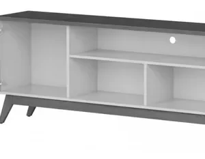 Rack Para Tv Até 55 Polegadas Malbec Wood Retrô 1 Porta Cor Bege - Image 3
